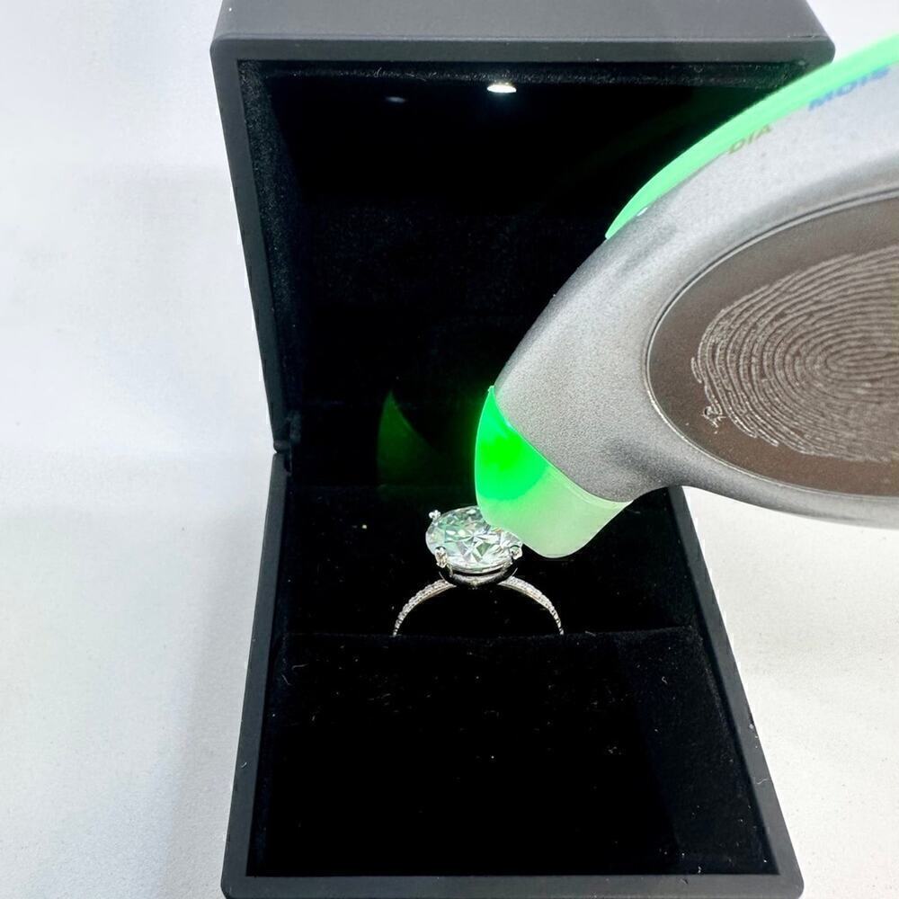 Moissanite Diamond Ring 3 Ct Engagement Wedding Round Cut Solitaire GRA Size 6 - Picture 4 of 11